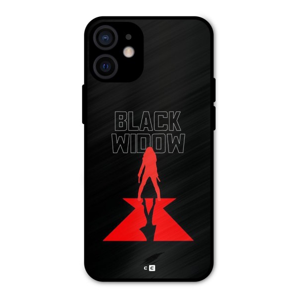 Black Widow Metal Back Case for iPhone 12 Mini