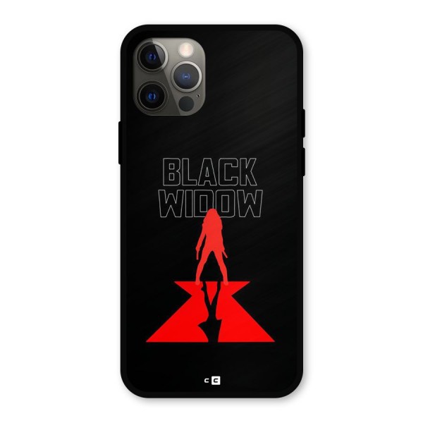Black Widow Metal Back Case for iPhone 12 Pro