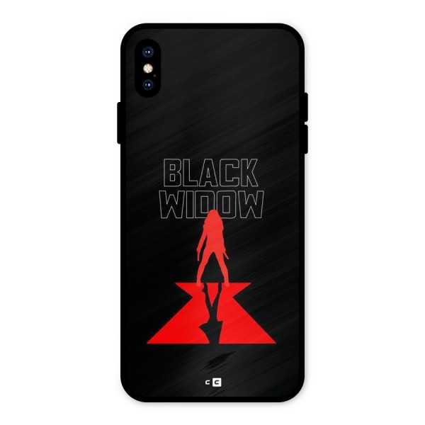 Black Widow Metal Back Case for iPhone XS Max