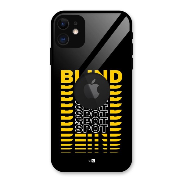 Blind Spot Glass Back Case for iPhone 11 Logo Cut