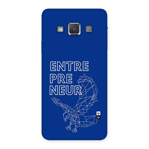 Blue Entrepreneur Back Case for Galaxy A3