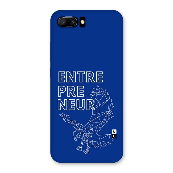 Blue Entrepreneur Back Case for Honor 10