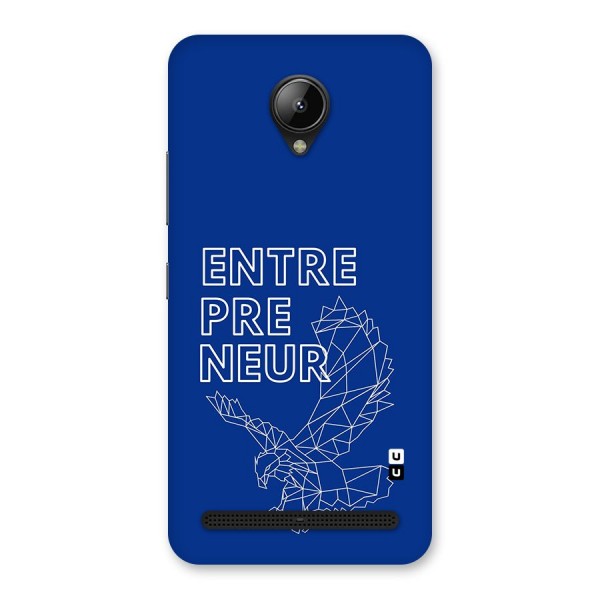 Blue Entrepreneur Back Case for Lenovo C2