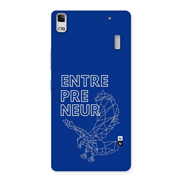 Blue Entrepreneur Back Case for Lenovo K3 Note