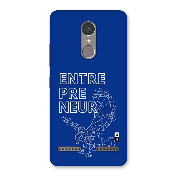 Blue Entrepreneur Back Case for Lenovo K6