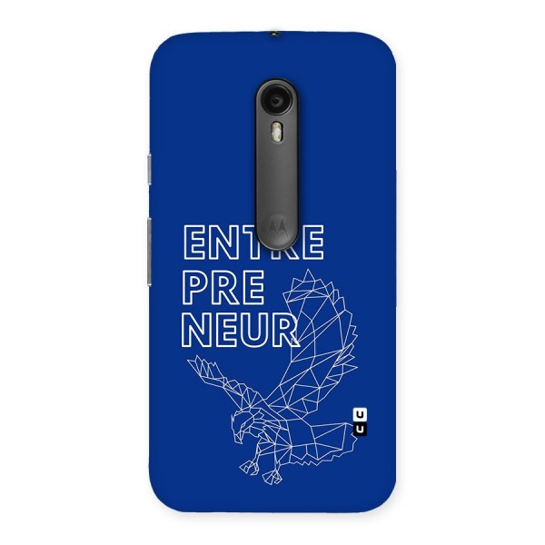 Blue Entrepreneur Back Case for Moto G Turbo