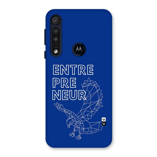 Blue Entrepreneur Back Case for Motorola One Macro