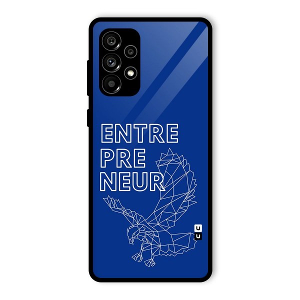 Blue Entrepreneur Glass Back Case for Galaxy A73 5G