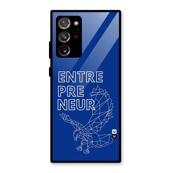 Blue Entrepreneur Glass Back Case for Galaxy Note 20 Ultra 5G