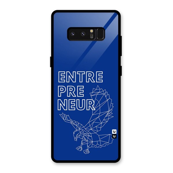 Blue Entrepreneur Glass Back Case for Galaxy Note 8