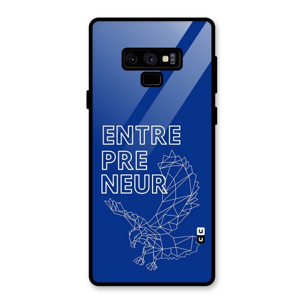 Blue Entrepreneur Glass Back Case for Galaxy Note 9