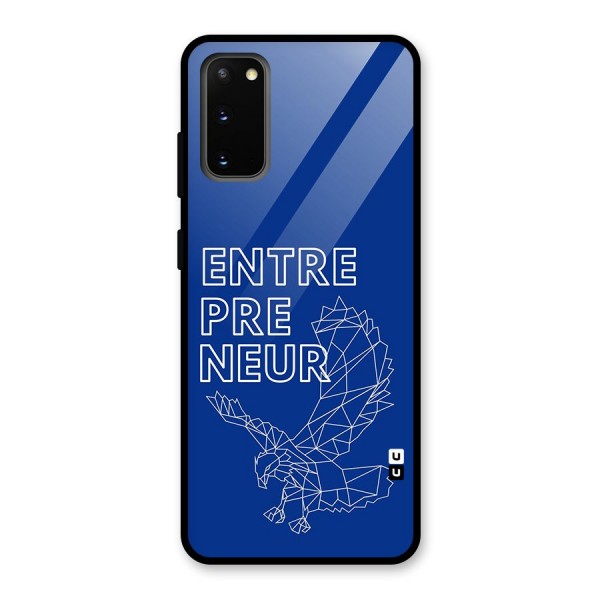 Blue Entrepreneur Glass Back Case for Galaxy S20
