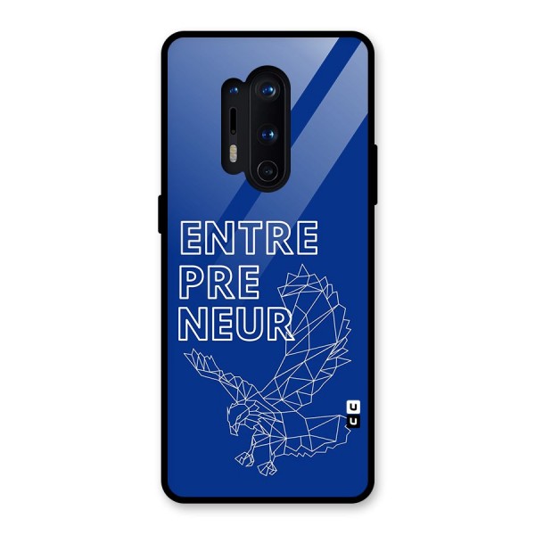 Blue Entrepreneur Glass Back Case for OnePlus 8 Pro