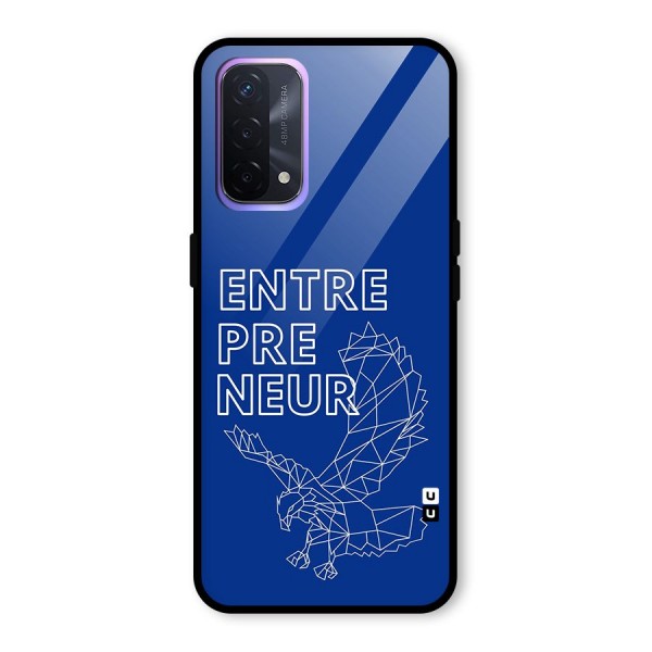 Blue Entrepreneur Glass Back Case for Oppo A74 5G