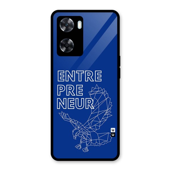 Blue Entrepreneur Glass Back Case for Oppo A77