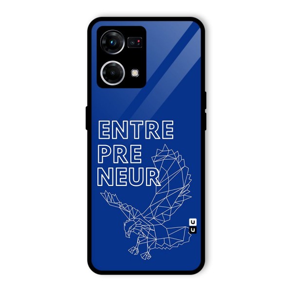 Blue Entrepreneur Glass Back Case for Oppo F21 Pro 4G
