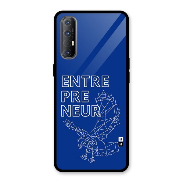 Blue Entrepreneur Glass Back Case for Oppo Reno3 Pro