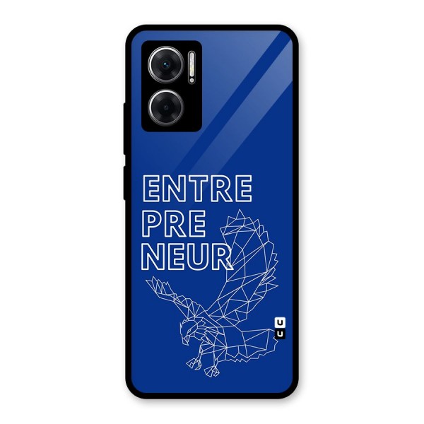 Blue Entrepreneur Glass Back Case for Redmi 11 Prime 5G