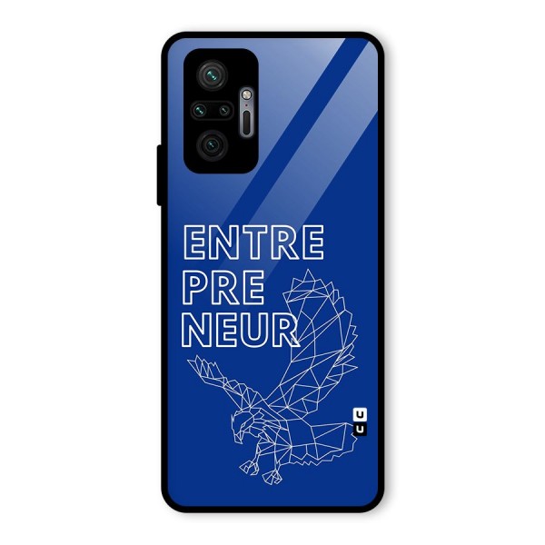 Blue Entrepreneur Glass Back Case for Redmi Note 10 Pro Max