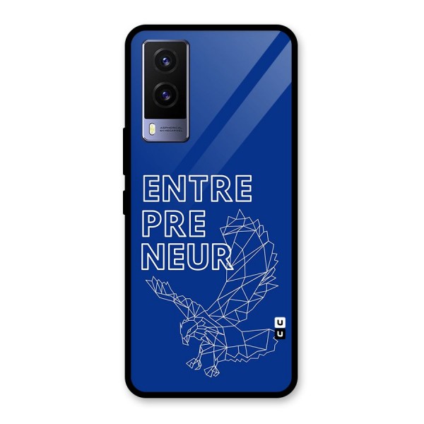 Blue Entrepreneur Glass Back Case for Vivo V21e 5G