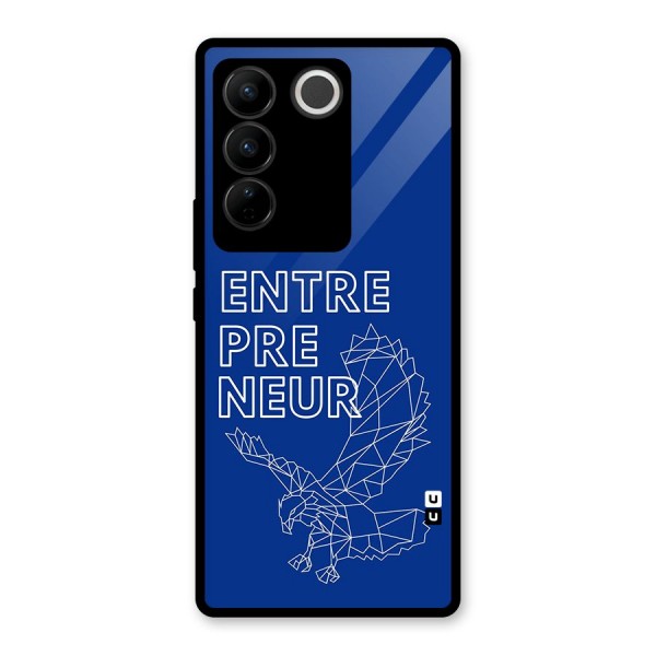 Blue Entrepreneur Glass Back Case for Vivo V27