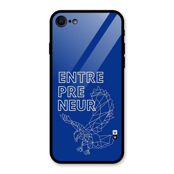 Blue Entrepreneur Glass Back Case for iPhone SE 2022