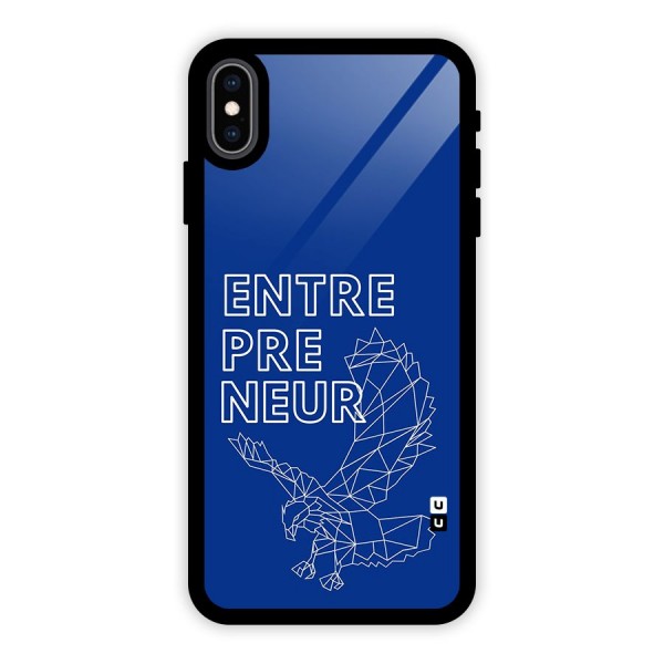 Blue Entrepreneur Glass Back Case for iPhone XS Max