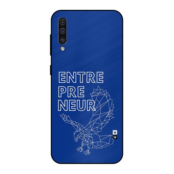 Blue Entrepreneur Metal Back Case for Galaxy A30s