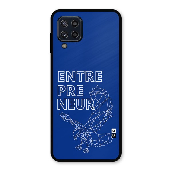 Blue Entrepreneur Metal Back Case for Galaxy M32