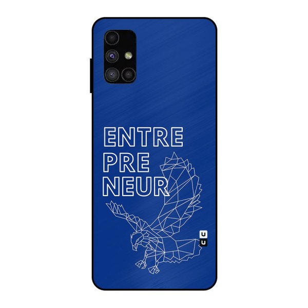 Blue Entrepreneur Metal Back Case for Galaxy M51