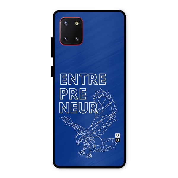 Blue Entrepreneur Metal Back Case for Galaxy Note 10 Lite