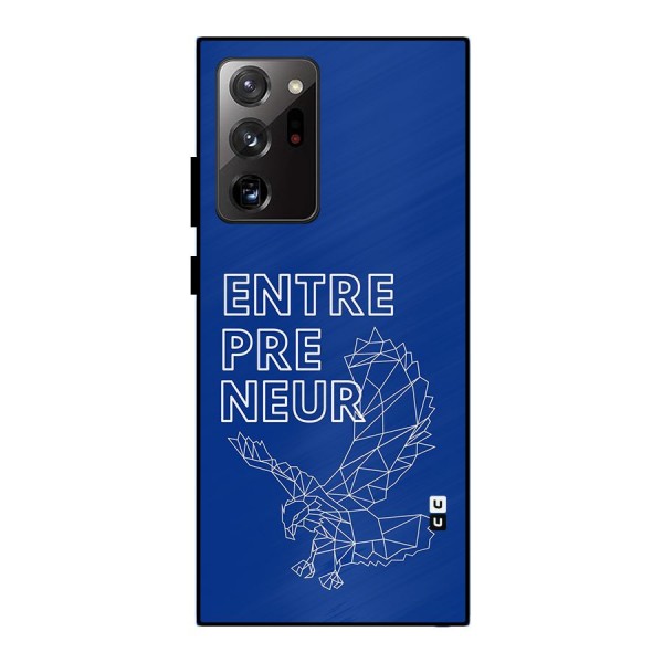 Blue Entrepreneur Metal Back Case for Galaxy Note 20 Ultra