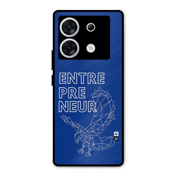 Blue Entrepreneur Metal Back Case for Infinix Zero 30 5G