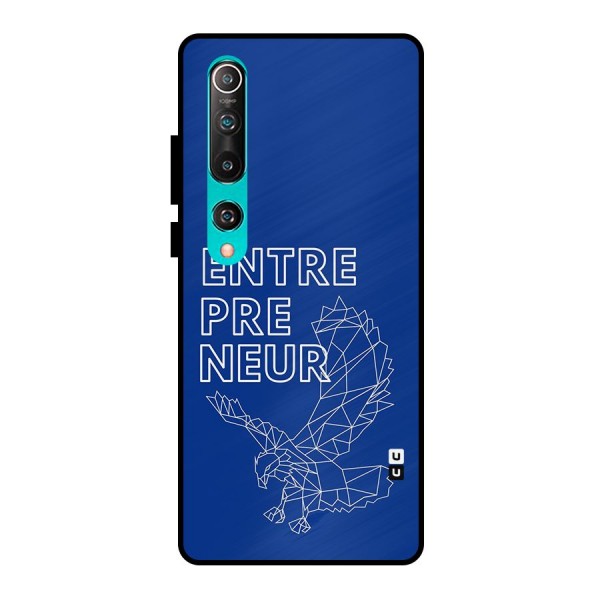 Blue Entrepreneur Metal Back Case for Mi 10