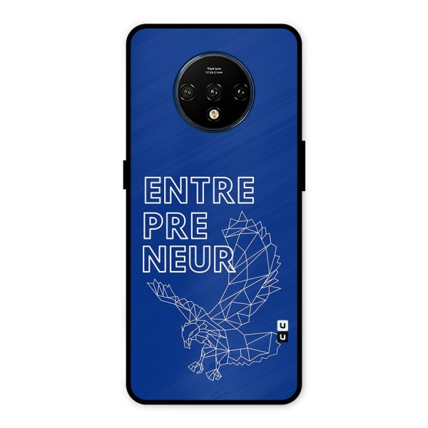 Blue Entrepreneur Metal Back Case for OnePlus 7T