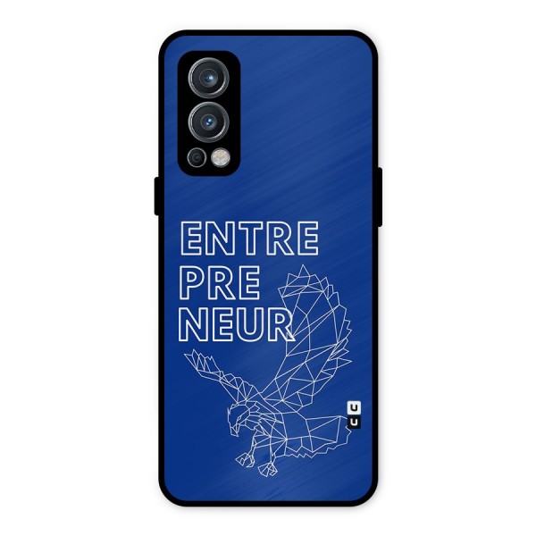 Blue Entrepreneur Metal Back Case for OnePlus Nord 2 5G