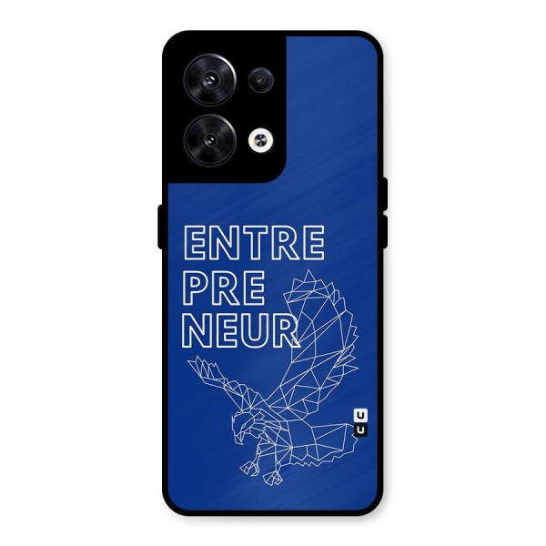 Blue Entrepreneur Metal Back Case for Oppo Reno8 5G