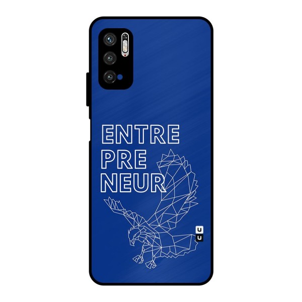 Blue Entrepreneur Metal Back Case for Poco M3 Pro 5G