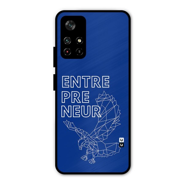 Blue Entrepreneur Metal Back Case for Poco M4 Pro 5G