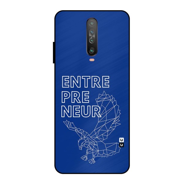 Blue Entrepreneur Metal Back Case for Poco X2