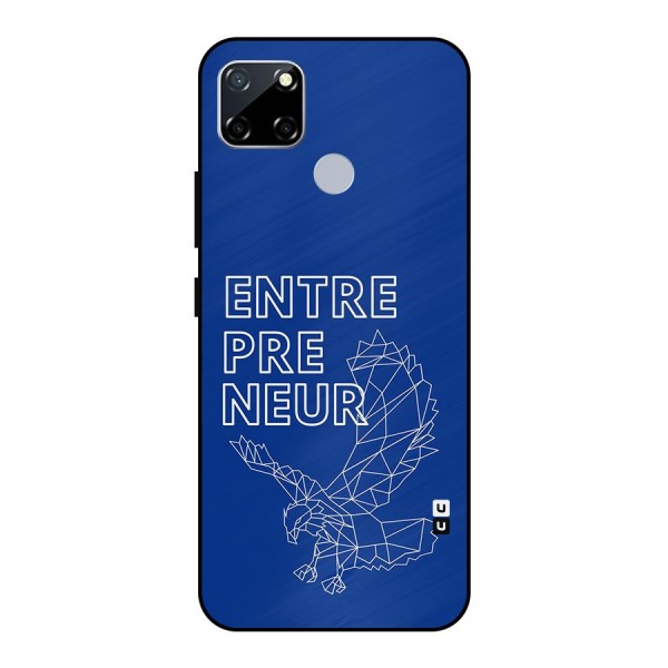 Blue Entrepreneur Metal Back Case for Realme Narzo 30A