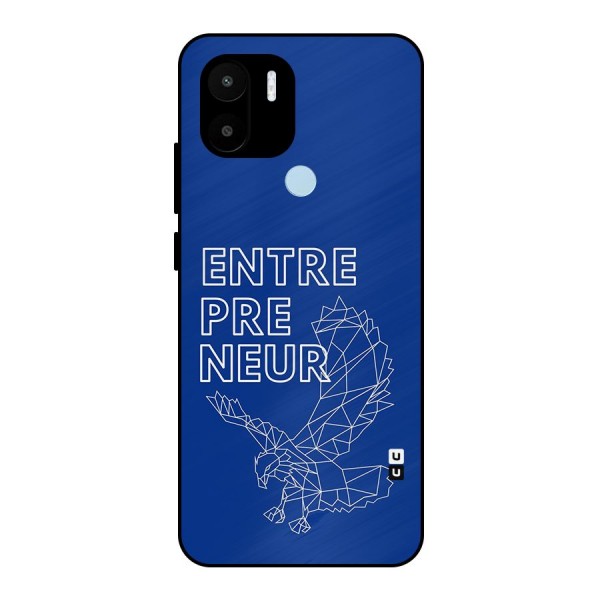 Blue Entrepreneur Metal Back Case for Redmi A1 Plus