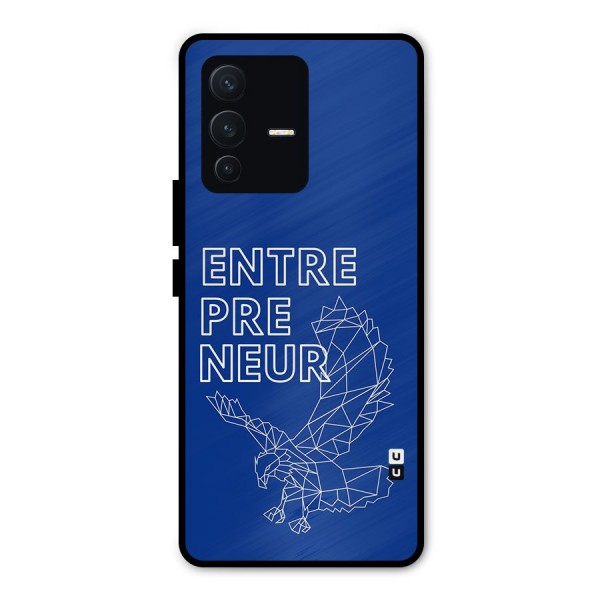 Blue Entrepreneur Metal Back Case for Vivo V23 Pro