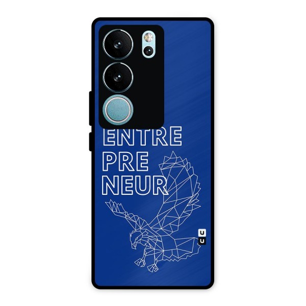 Blue Entrepreneur Metal Back Case for Vivo V29