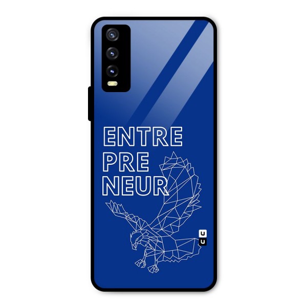 Blue Entrepreneur Metal Back Case for Vivo Y20i