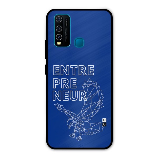 Blue Entrepreneur Metal Back Case for Vivo Y50