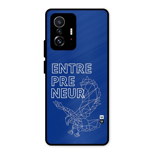 Blue Entrepreneur Metal Back Case for Xiaomi 11T Pro