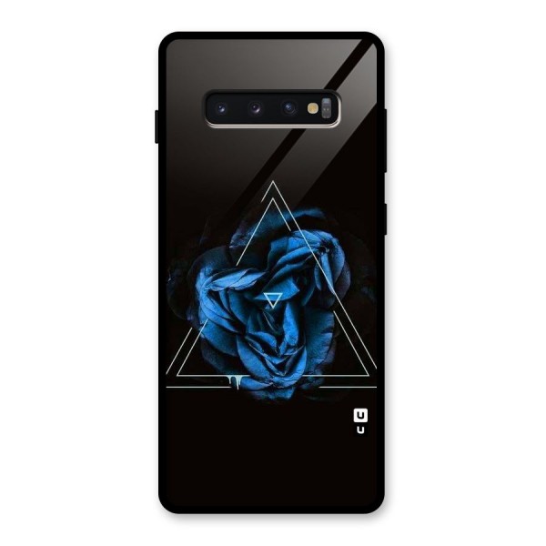 Blue Magic Triangle Glass Back Case for Galaxy S10 Plus