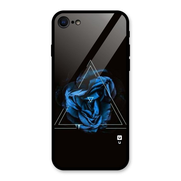 Blue Magic Triangle Glass Back Case for iPhone 8