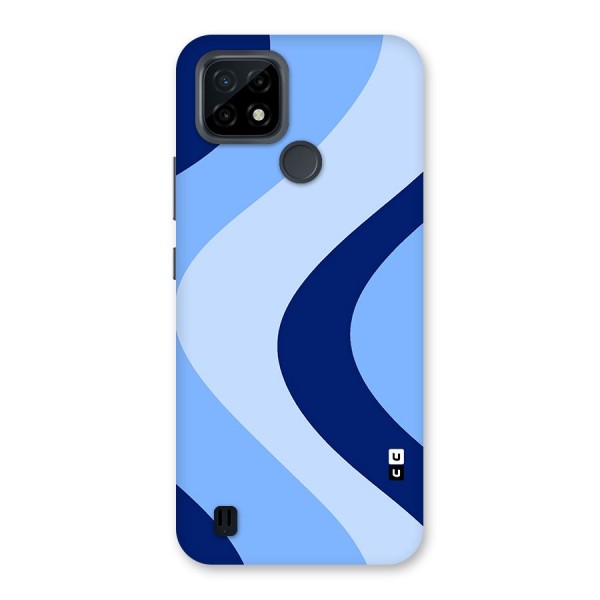 Blue Shade Curves Back Case for Realme C21